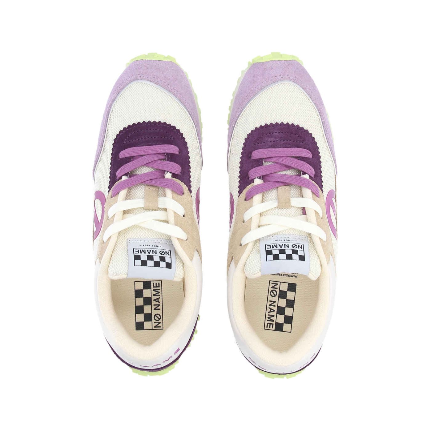 PUNKY JOGGER W - KNIT/SUEDE/SUED - BIANCO SPORCO/LILLA/VIOLA
